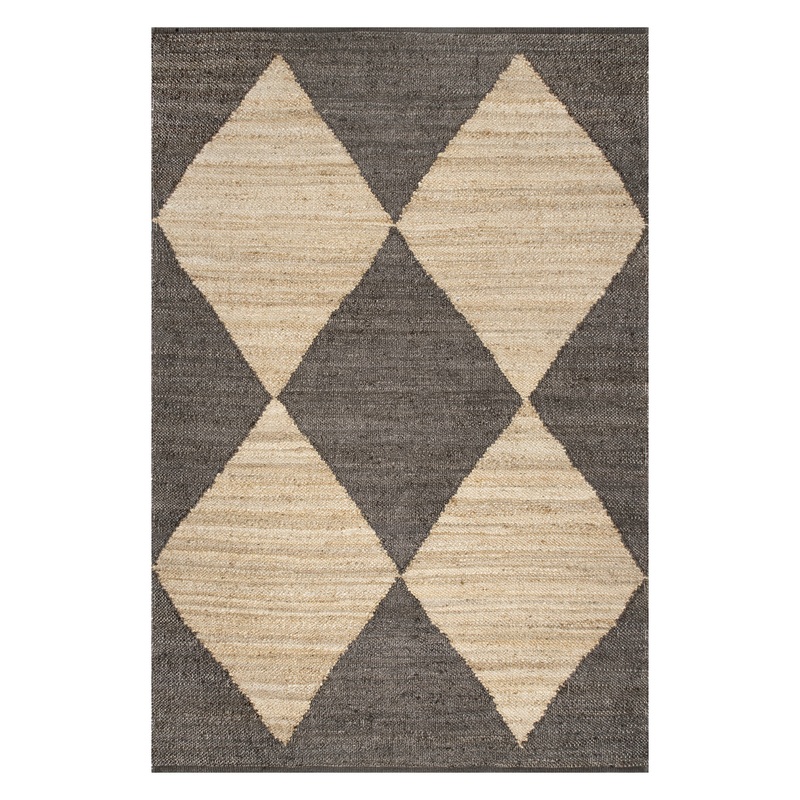 Jute Harlequin Trellis Rug | Black