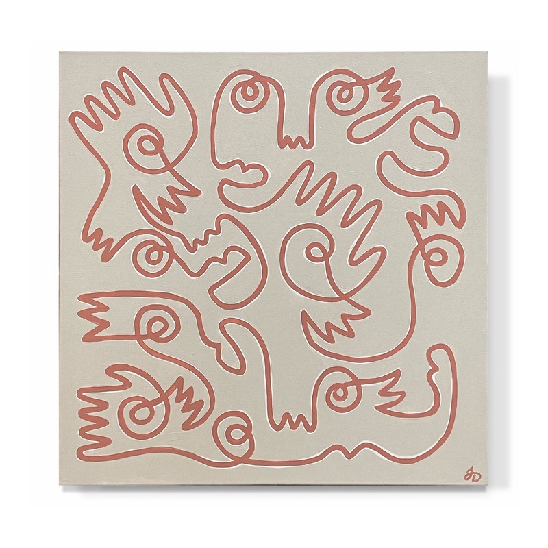 “Fingers & Faces in Tan & Pink”