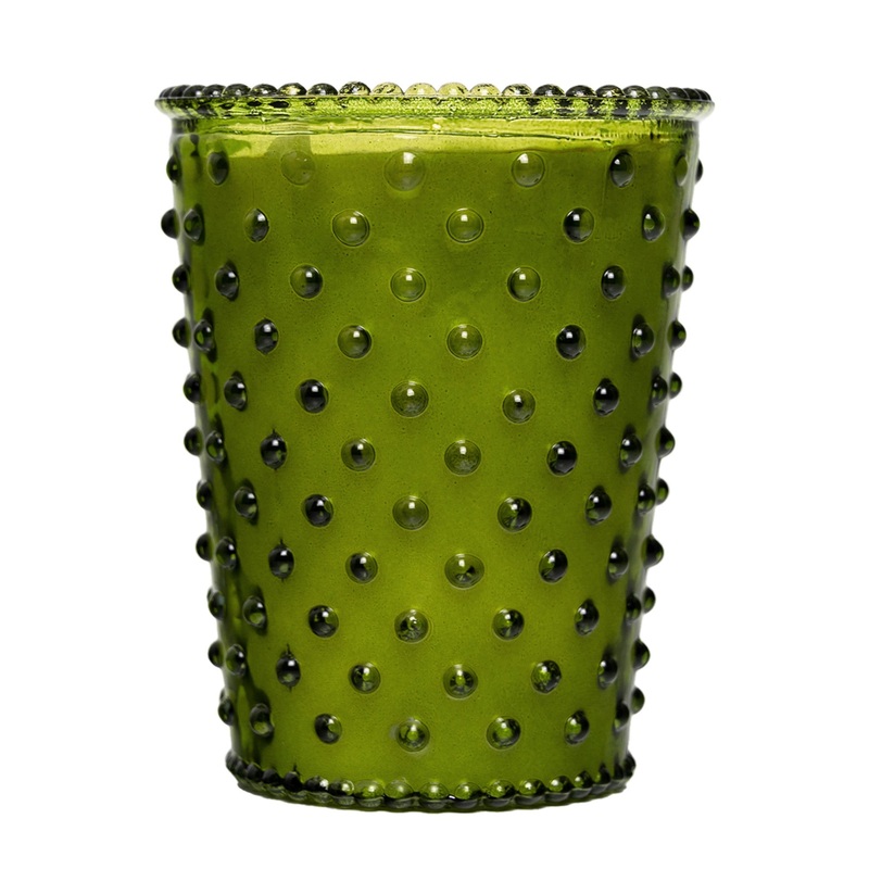 Hobnail Glass Candle – Pear