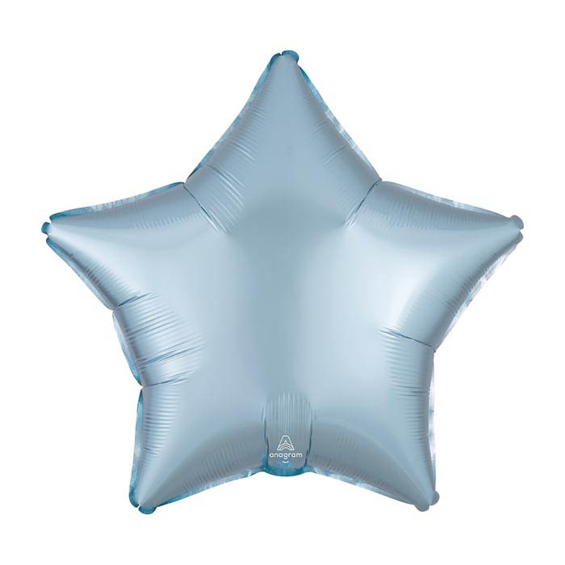 Pastel Blue Star Satin Balloon