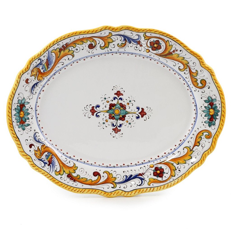 RAFFAELLESCO CLASSICO: Large Oval platter fluted rims