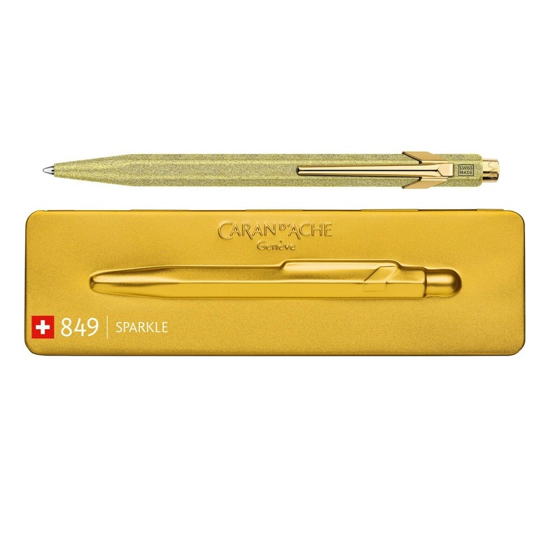 Caran D’Ache 849 Sparkle Gold Ballpoint Pen