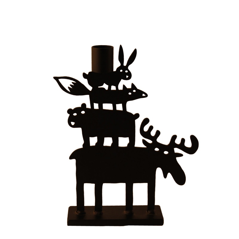 Iron Moose Pyramid Candleholder