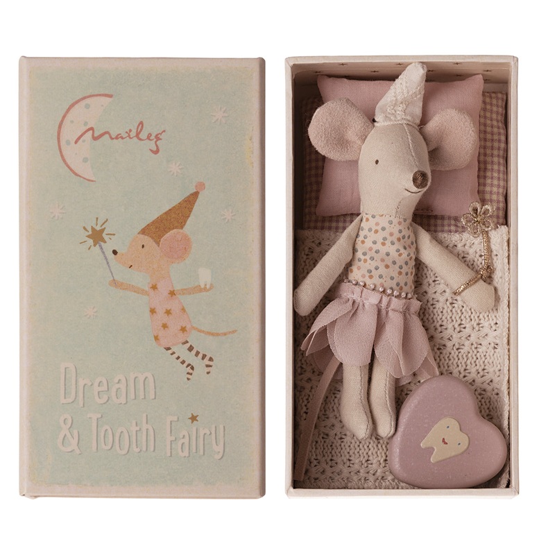 Maileg, Tooth Fairy Mouse, Little Sister in Matchbox