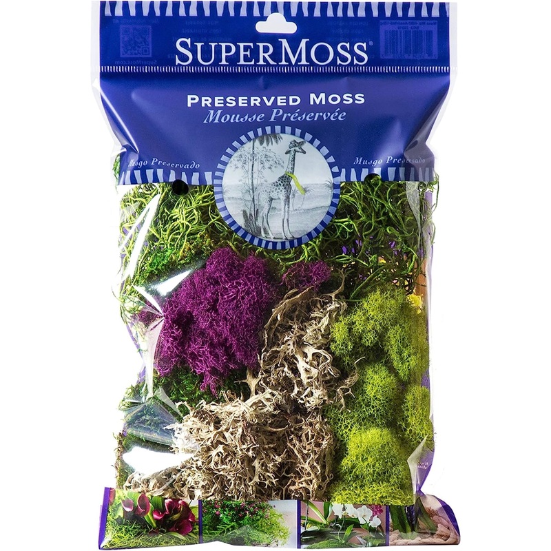 SuperMoss Preserved Moss Mix, Mixed Colors, Approx. 2oz