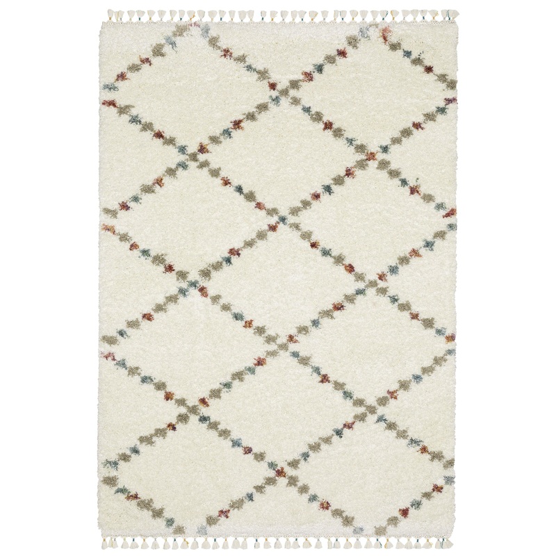 Axis Ivory Multi-colored Casual Diamond Indoor Rug