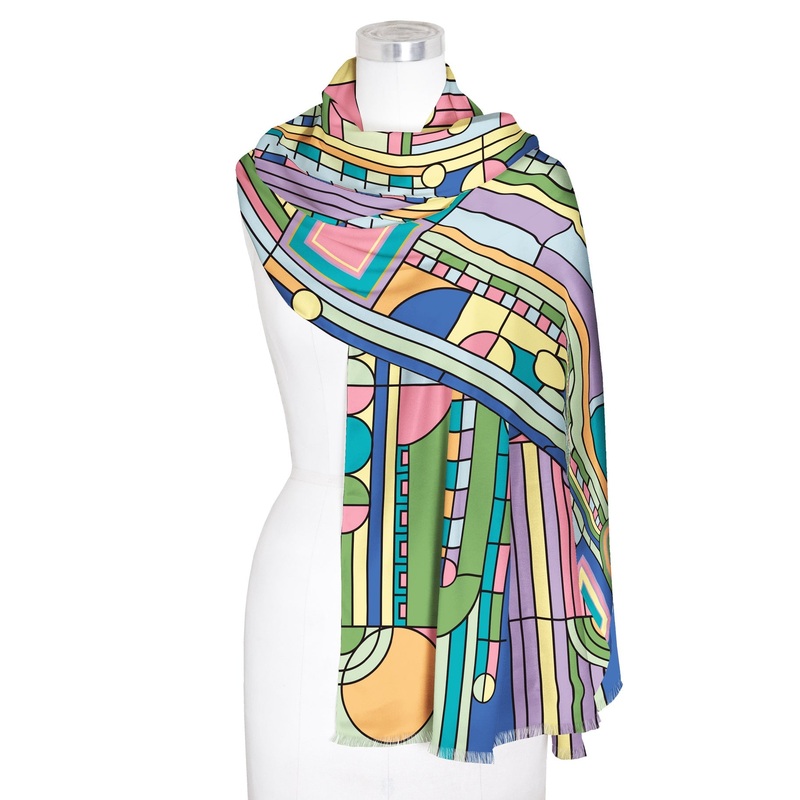Frank Lloyd Wright Saguaro Forms Silk Blend Women’s Fashion Shawl