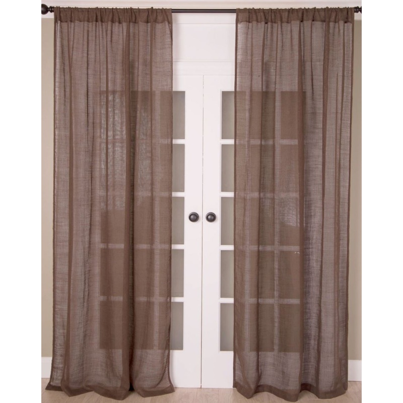 Linen Sheer Curtain Panel P520