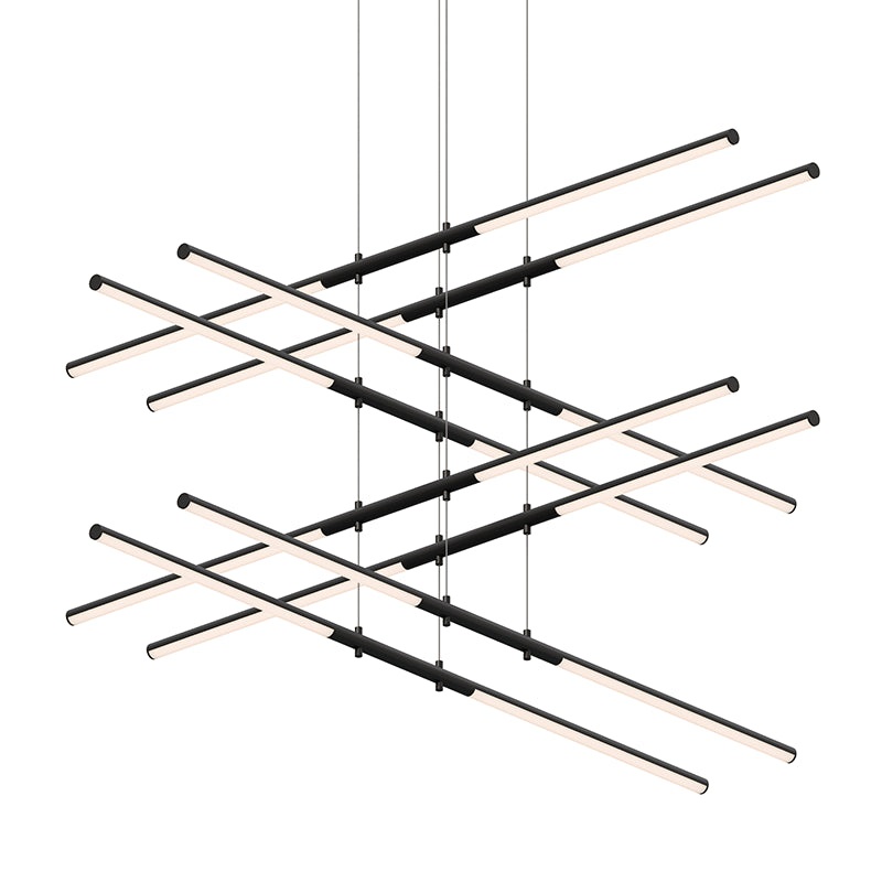 Sonneman 2804 Tik-Tak Stack 16-lt 48″ 4-Tier LED Chandelier
