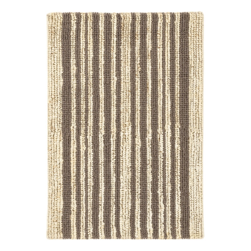 Calder Stripe Handwoven Jute Rug | Grey