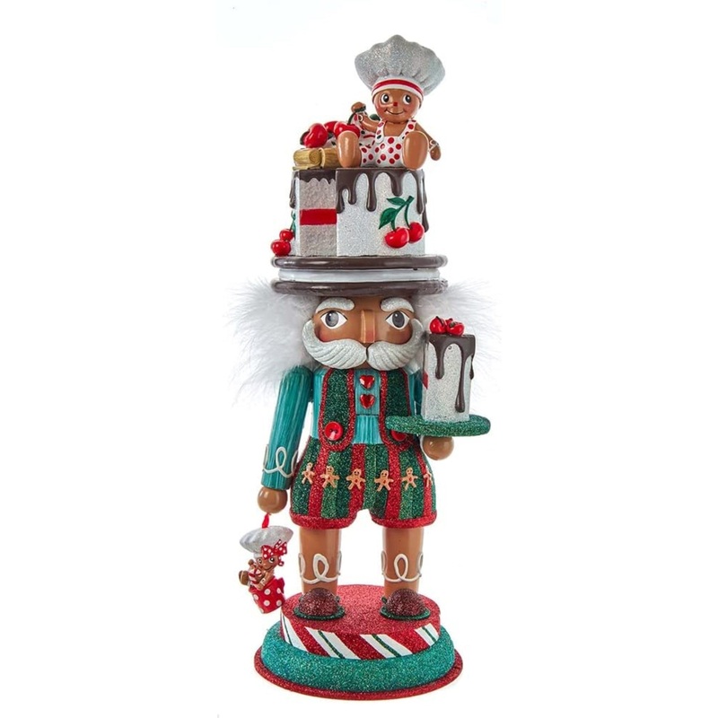 Kurt Adler Hollywood Nutcracker with Gingerbread Baker, 15″