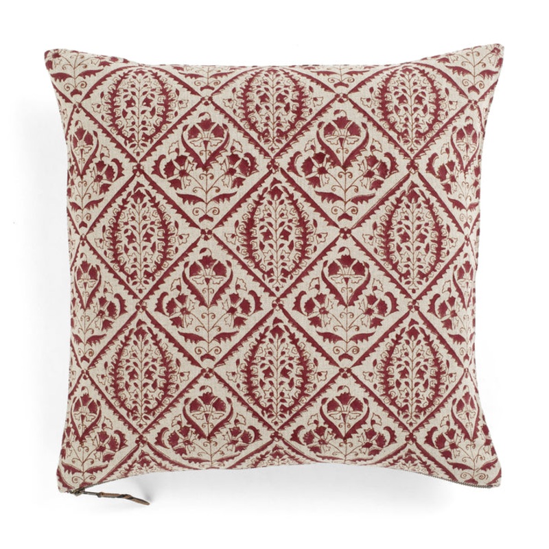 Linen Cushion Cover Jaipur – Red