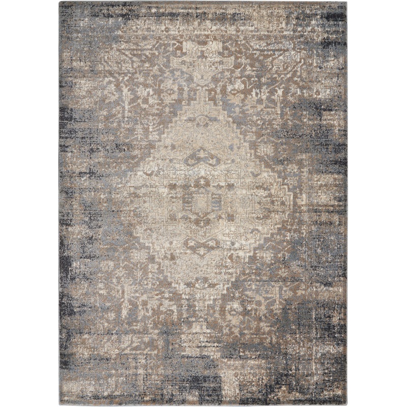 Nourison Moroccan Celebration 5’3″ x 7’3″ Grey/Slate Vintage Indoor Rug