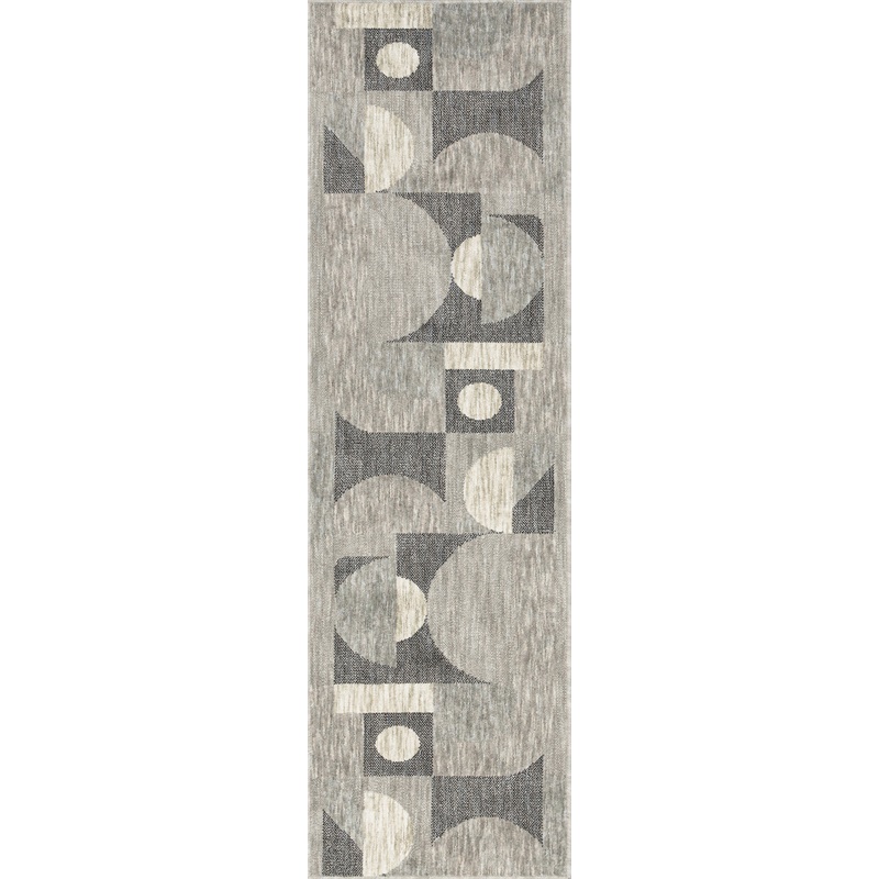 Salia Renewed Moons Rug | Dark Grey