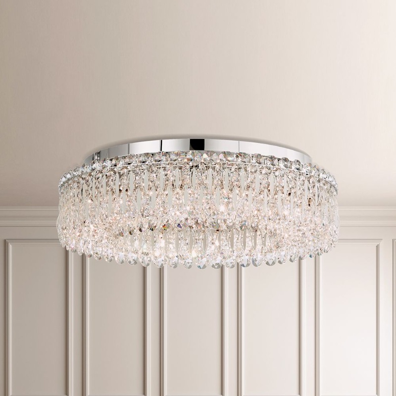 Schonbek RS8347 Sarella 12-lt 24″ Flush Mount