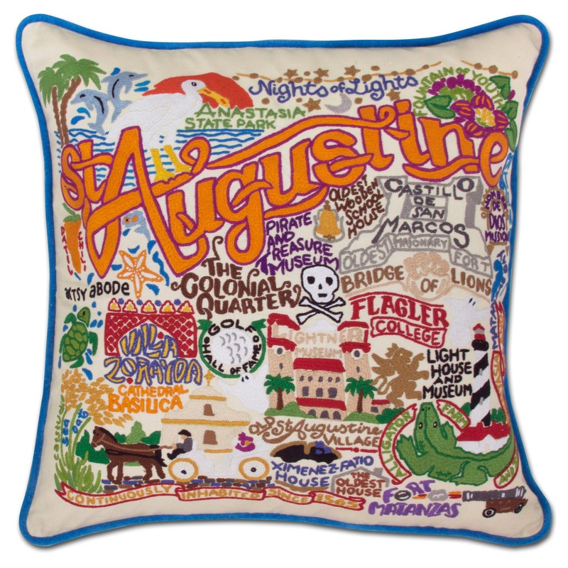 St. Augustine XL Hand-Embroidered Pillow