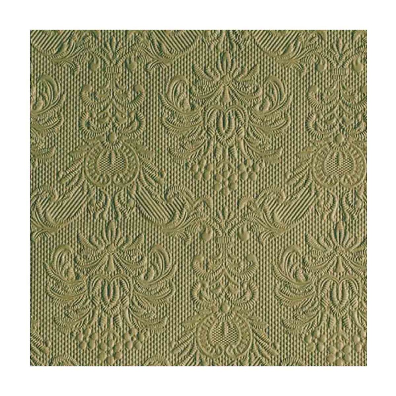 Cocktail Napkins Green Leaf Set of 15
