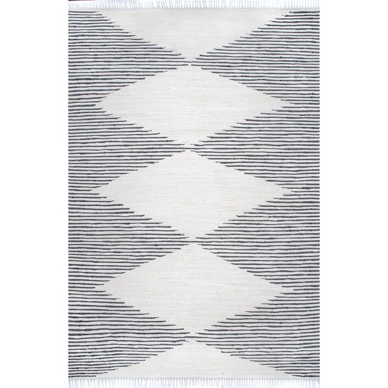 Lined Diamonds Rug | Ivory