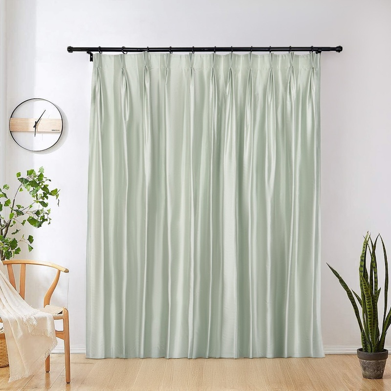 Mona Luxurious Silk Curtains & Drapes Pleated