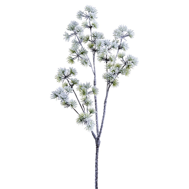 17″ Snowy Pine Branch