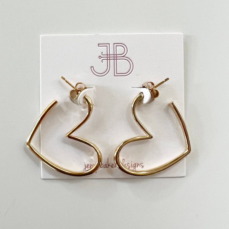 Harley Heart Hoops Earrings