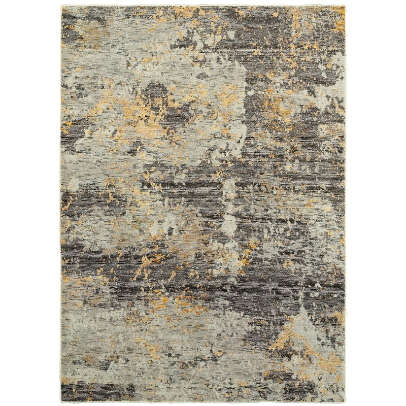 Evolution Grey Gold Modern & Contemporary Abstract Indoor Rug