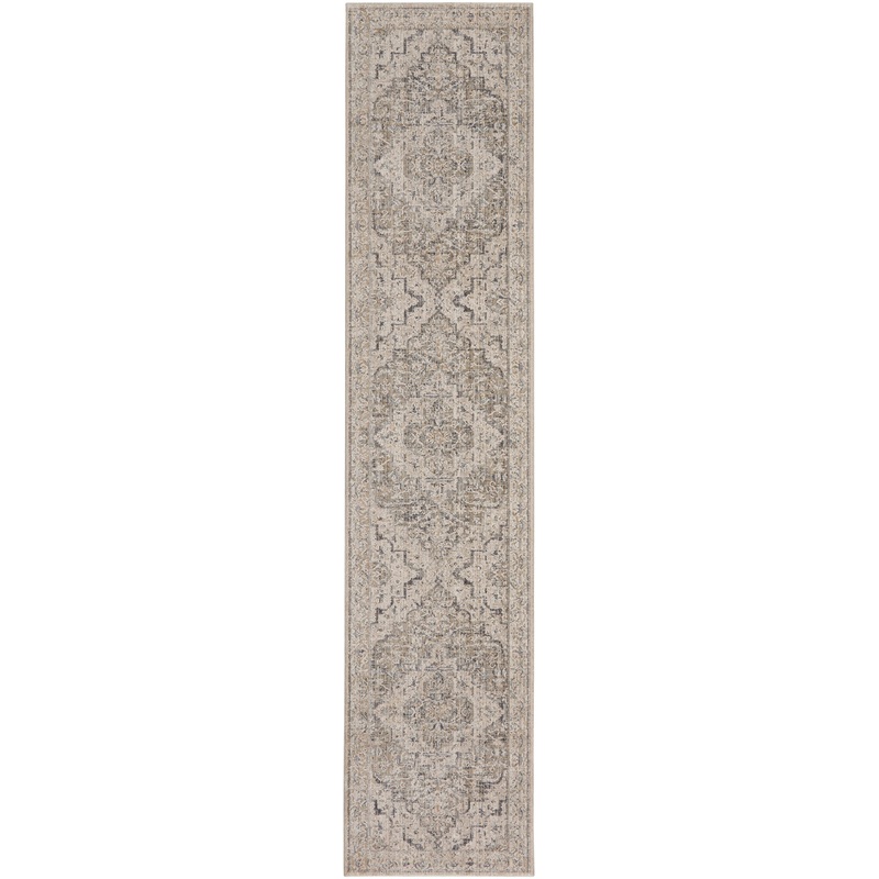 Nourison Lynx 2’3″ x 10′ Ivory Taupe Vintage Indoor Rug
