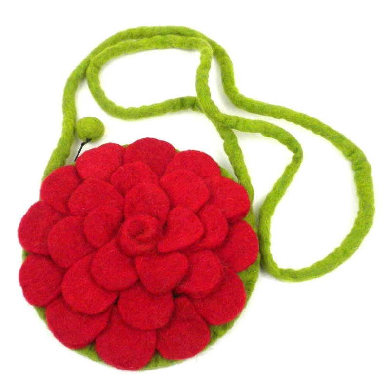 Rose Felt Purse Red – Global Groove (P)