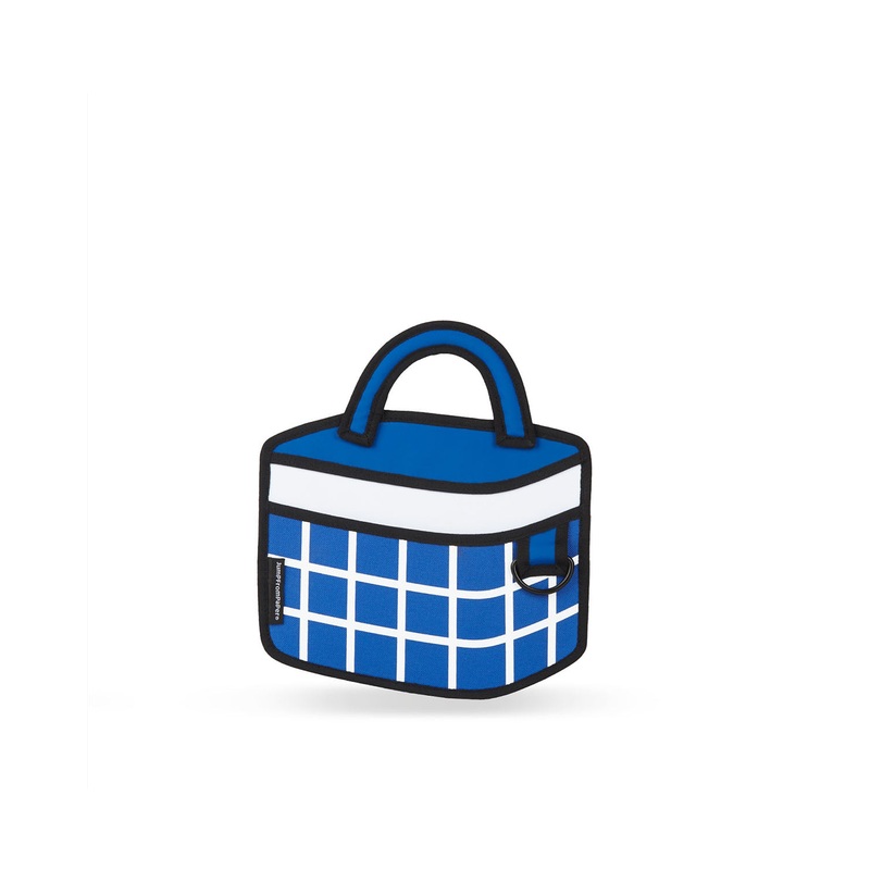 2D Handbag CHECKERED Dark Blue