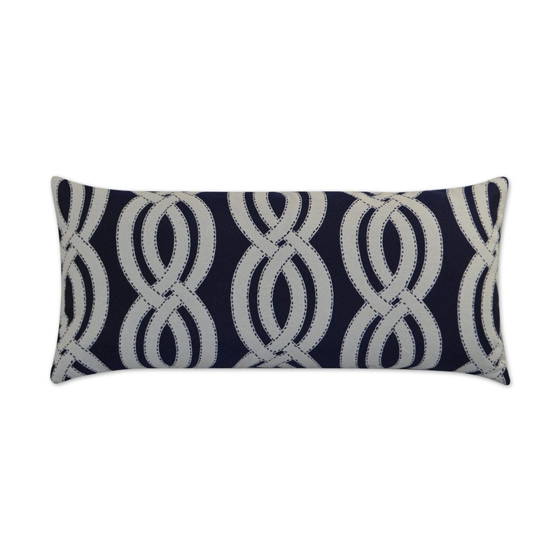 D.V. Kap 12″ x 24″ Outdoor Lumbar Pillow | Sea Shore Navy