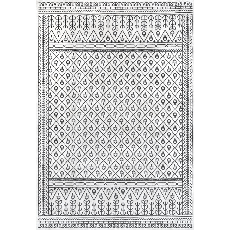 Valerie Washable Graphics Rug | Grey