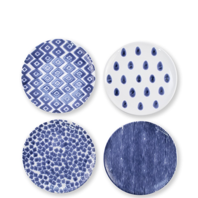 VIETRI: Santorini Assorted Salad Plates – Set of 4