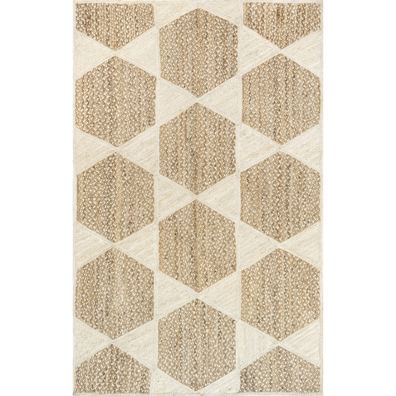 Adhara Jute Honeycomb Rug | Ivory