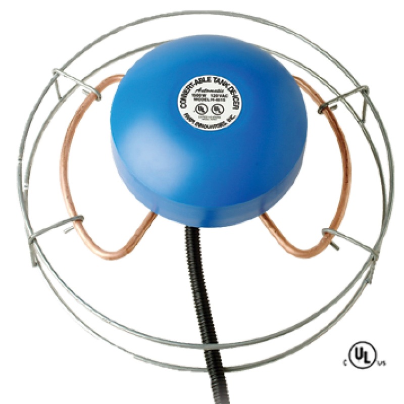 Farm Innovators Convert-Able De-Icer with Attached Guard, 1,500 Watts, Heavy duty Anti-Chew Cord Protector