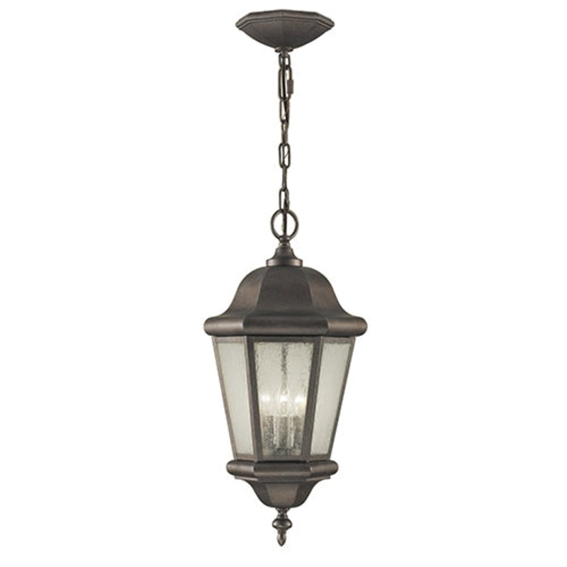 Generation OL5911EN Martinsville 3-lt 10″ LED Outdoor Pendant Lantern