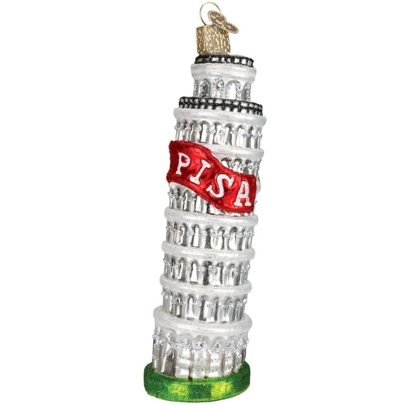 Old World Christmas Glass Blown Leaning Tower of Pisa Ornament