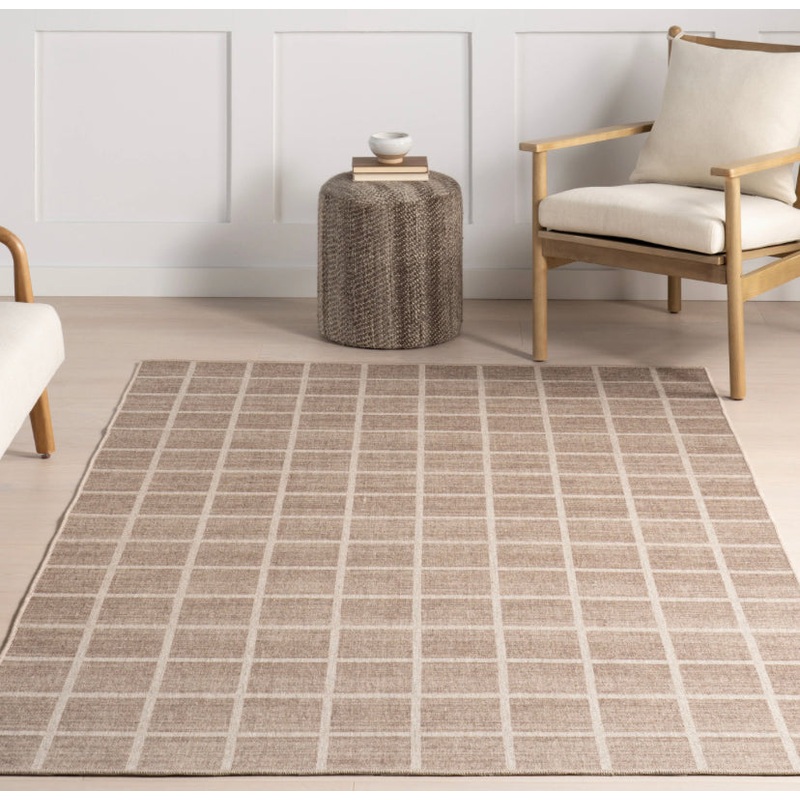 Daena Checkered Machine Washable Area Rug 8′ x 10′ Rectangle
