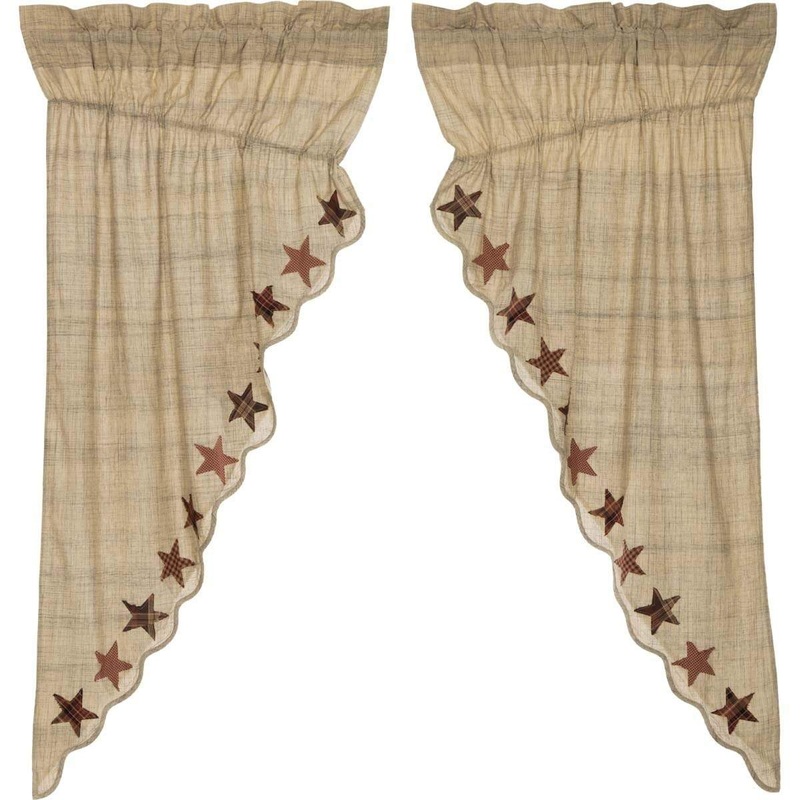Abilene Star Prairie Short Panel Set of 2 63x36x18