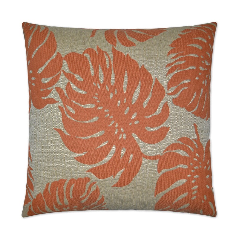 D.V. Kap 22″ x 22″ Outdoor Throw Pillow | Bay Palm Orange