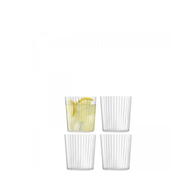 LSA International Gio Line Tumbler, Clear x4 13.2 fl oz.