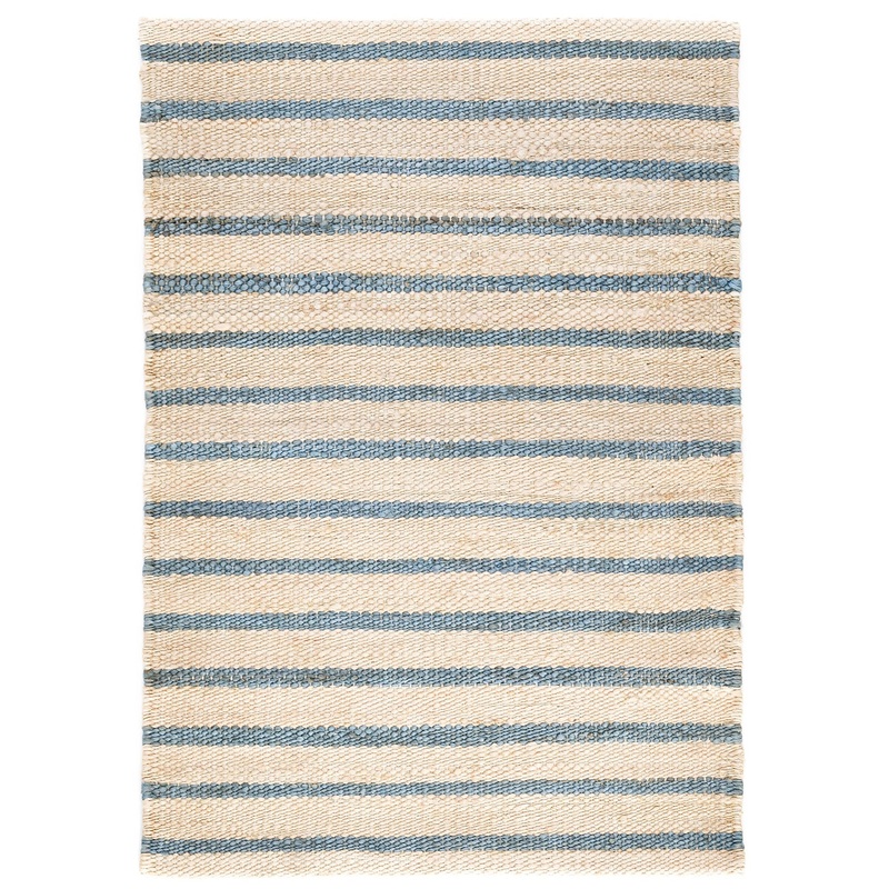 Moana Stripe Handwoven Jute Rug | Blue