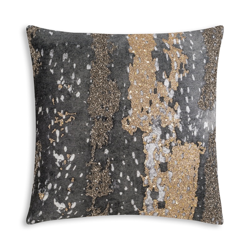 Sayra Charcoal Gold Pillow
