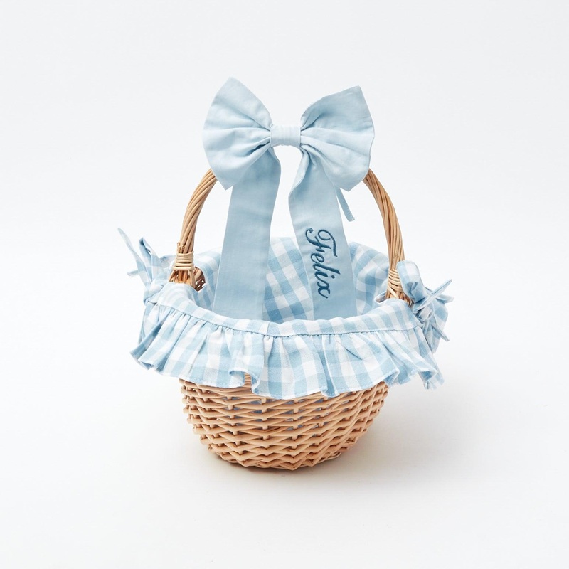 Blue Gingham Basket