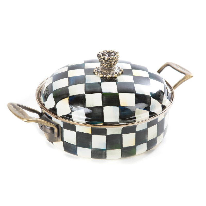 Courtly Check Enamel Casserole