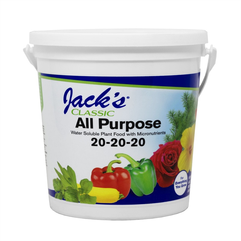 JR Peters Jack’s Classic Water Soluble All Purpose Fertilizer, 20-20-20
