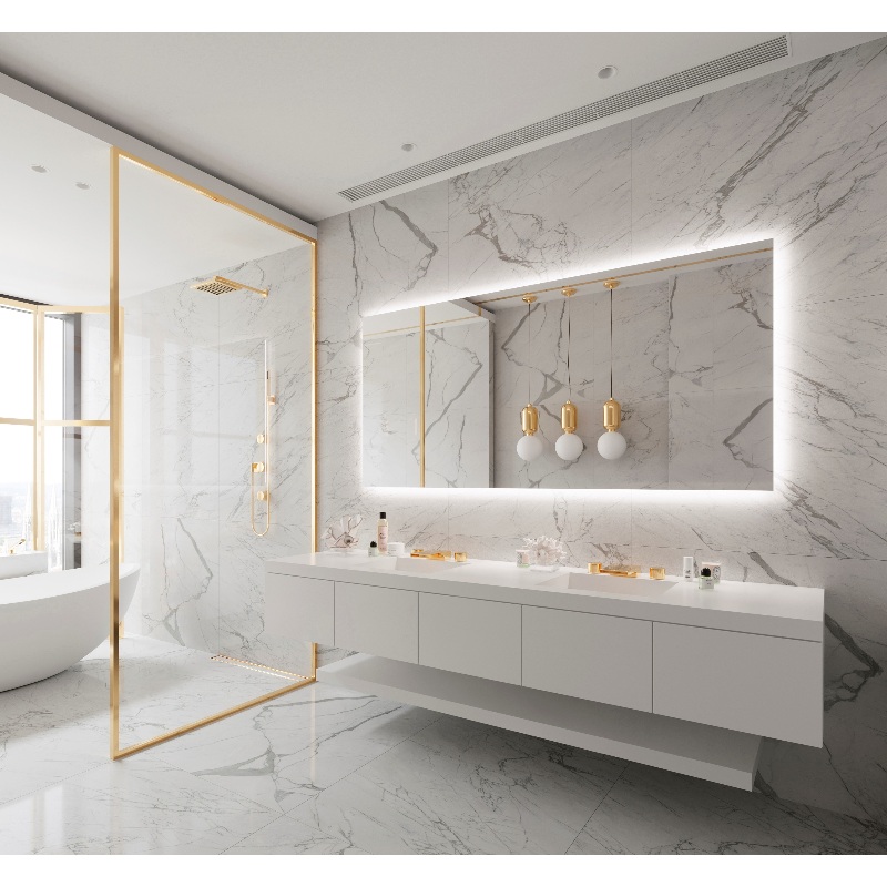 Paris Mirror Original 85 x 40 Rectangle LED Backlit Mirror, RGBW