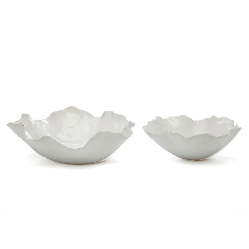 Ceramic White Wavy Bowl