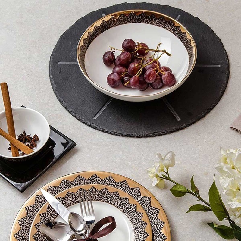 Gold Glamour Bowl White
