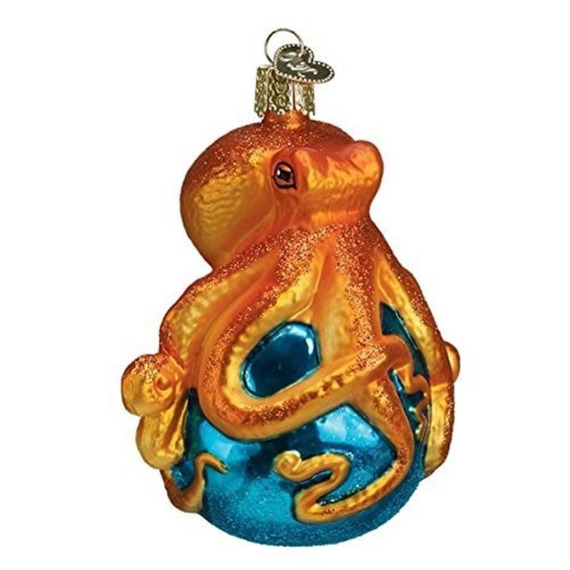 Old World Christmas Blown Glass Christmas Ornament, Octopus