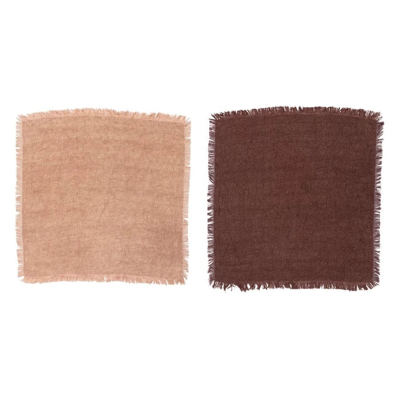 Putty & Aubergine Linen Napkins